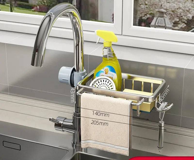 Countertop storage rack for organized kitchen surfaces