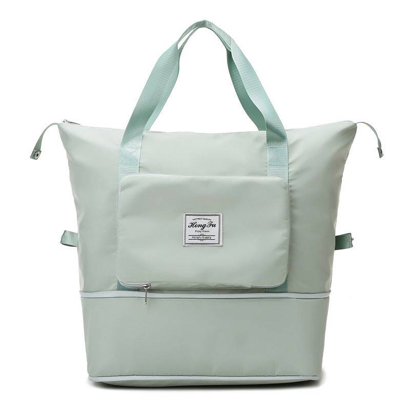 Sports bag featuring dry and wet separation compartments
