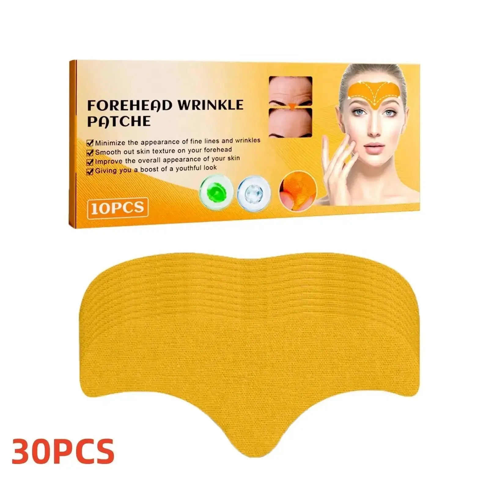 Natural forehead line removal with rejuvenating face patches