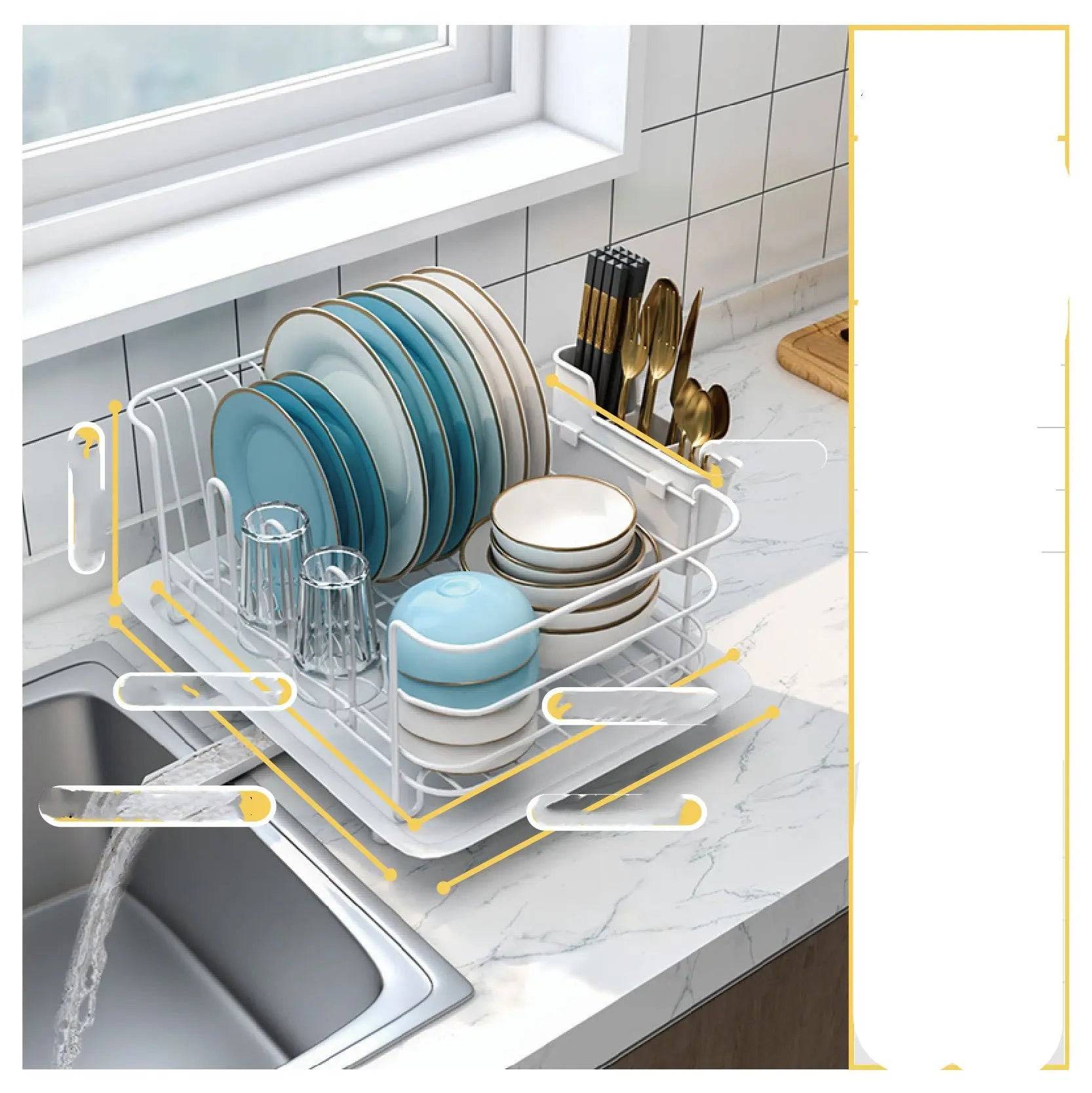 Kitchen dish rack with a sophisticated look, perfect for modern kitchen themes