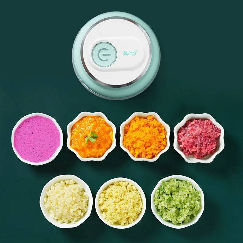 Versatile electric fruit chopper for smoothies and desserts