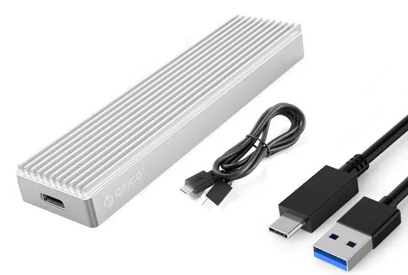 Image of M.2 hard disk case showcasing its sleek design and portability