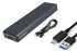 Close-up shot of NVMe external hard disk reader highlighting USB 3.1 interface