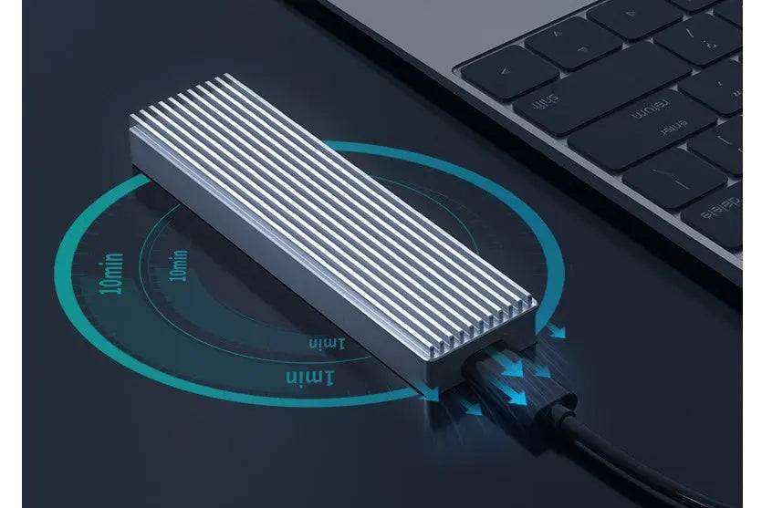 Image showing USB 3.1 hard disk enclosure with Solid State Drive (SSD) inside