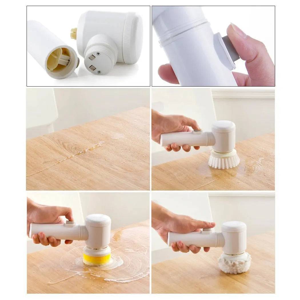Rechargeable Cleaning Brush designed for effortless stain removal in the kitchen and bathroom