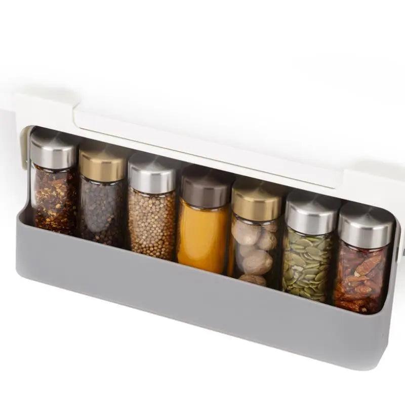 Hanging spice rack with detachable components for versatile use