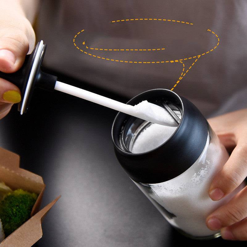 Clear glass spice jar with easy visibility for quick ingredient access