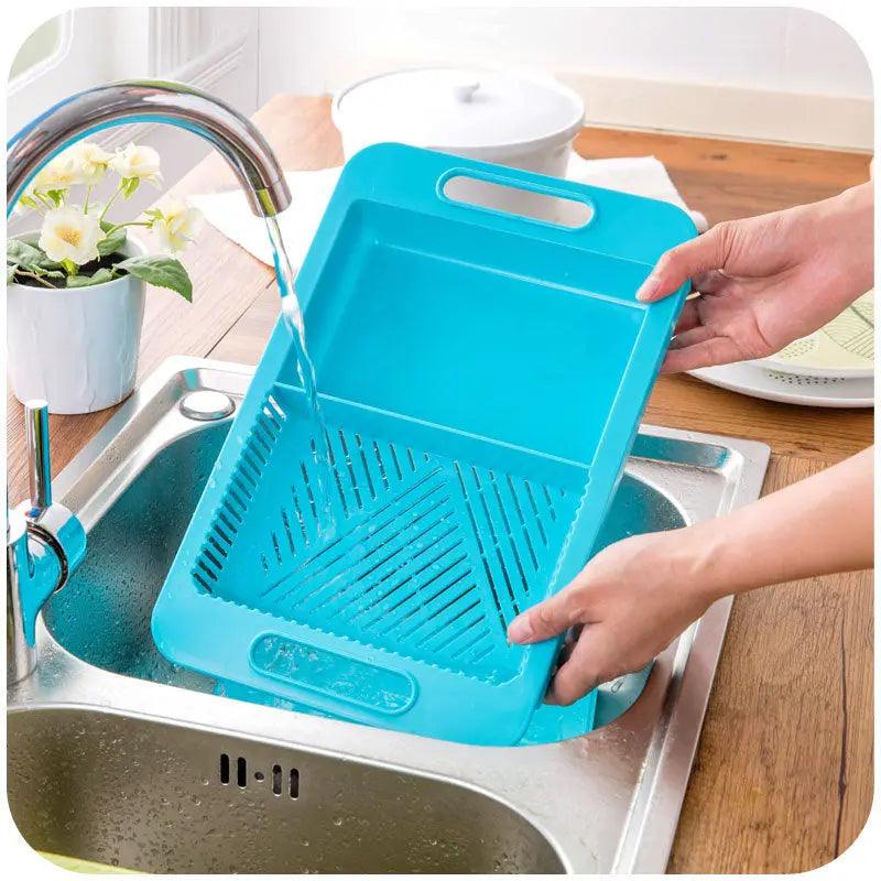 Premium kitchenware featuring a portable chopping board for versatile use