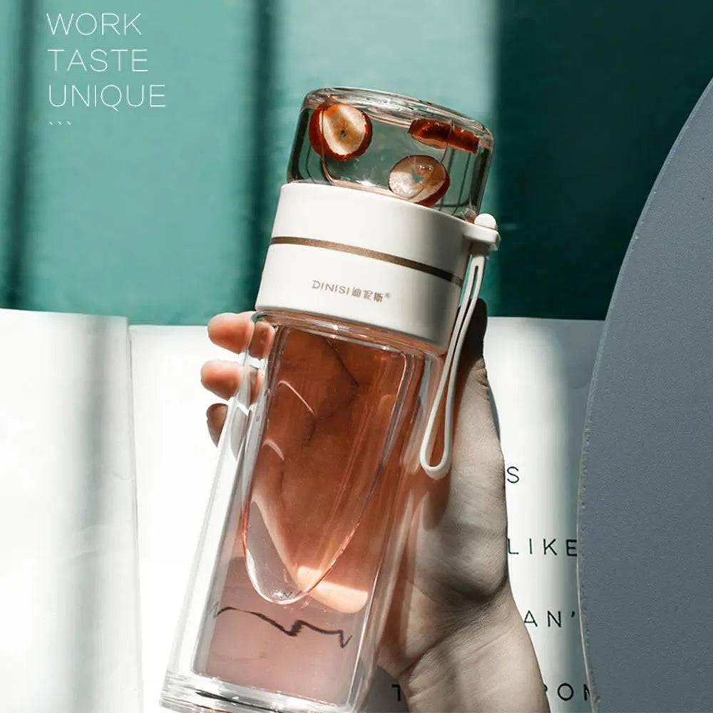 high borosilicate glass bottle for hot and cold drinks