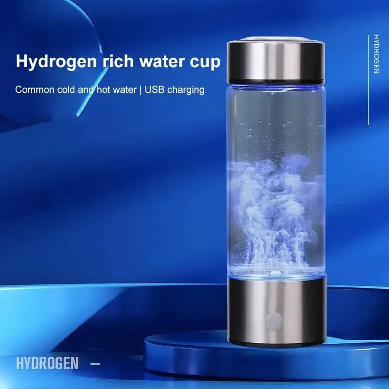 450ml Portable Hydrogen Water Generator creating hydrogen infused water for on-the-go hydration