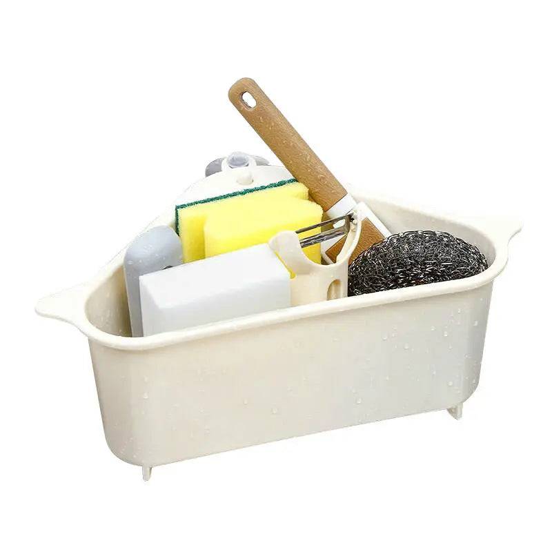 Multi-purpose dish rack for efficient sponge drainage