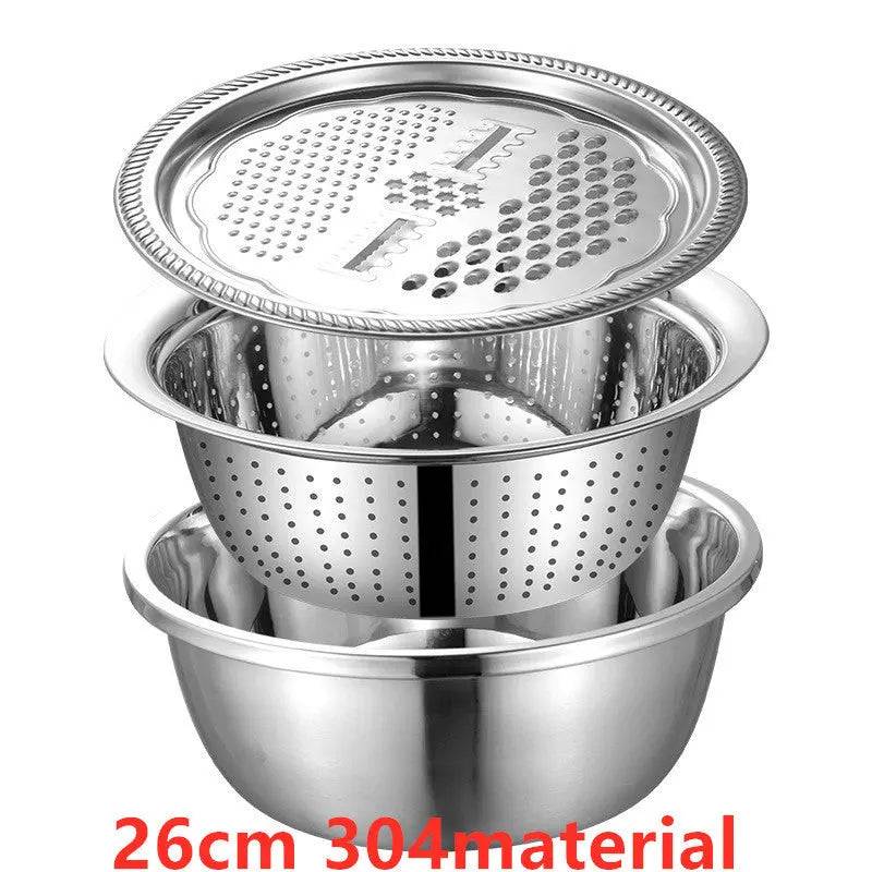 Elegant kitchen tidiness solutions using a vegetable wash basket