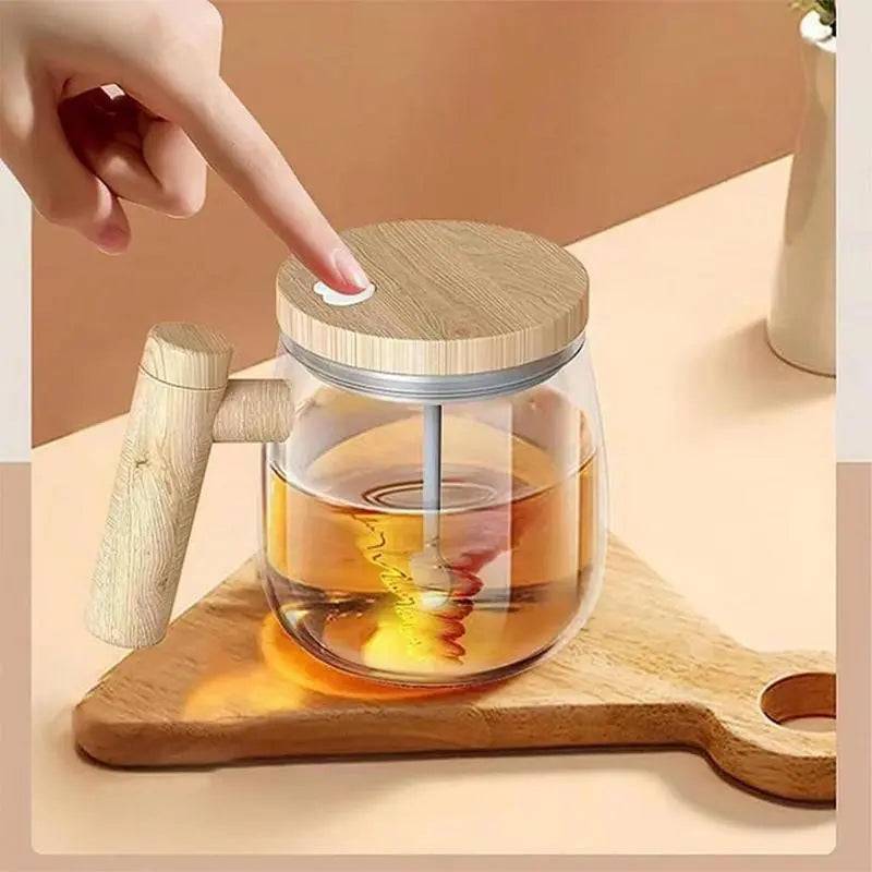 heated self stirring mug to keep your beverage warm