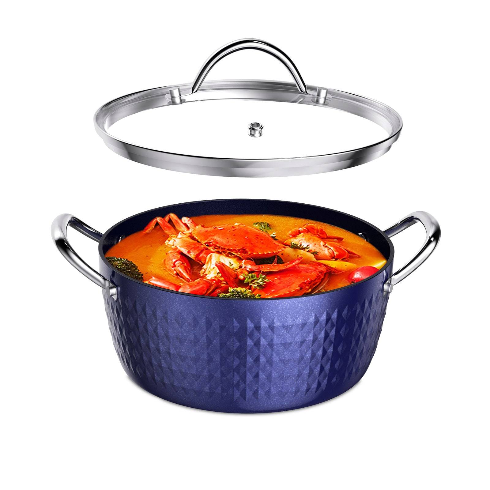 Non stick 24cm saucepan with premium ceramic coating for effortless cooking