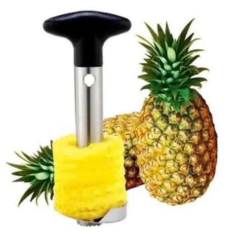 Stainless steel pineapple peeler and slicer for easy fruit preparation