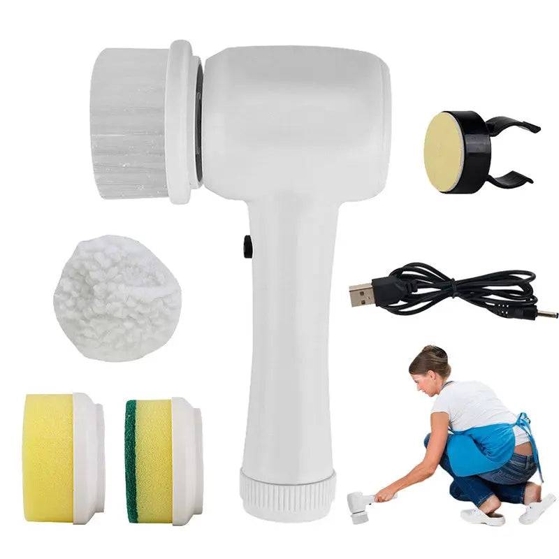 Portable handheld electric cleaning brush for efficient household cleaning