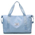 Organized gym gear bag with multiple compartments