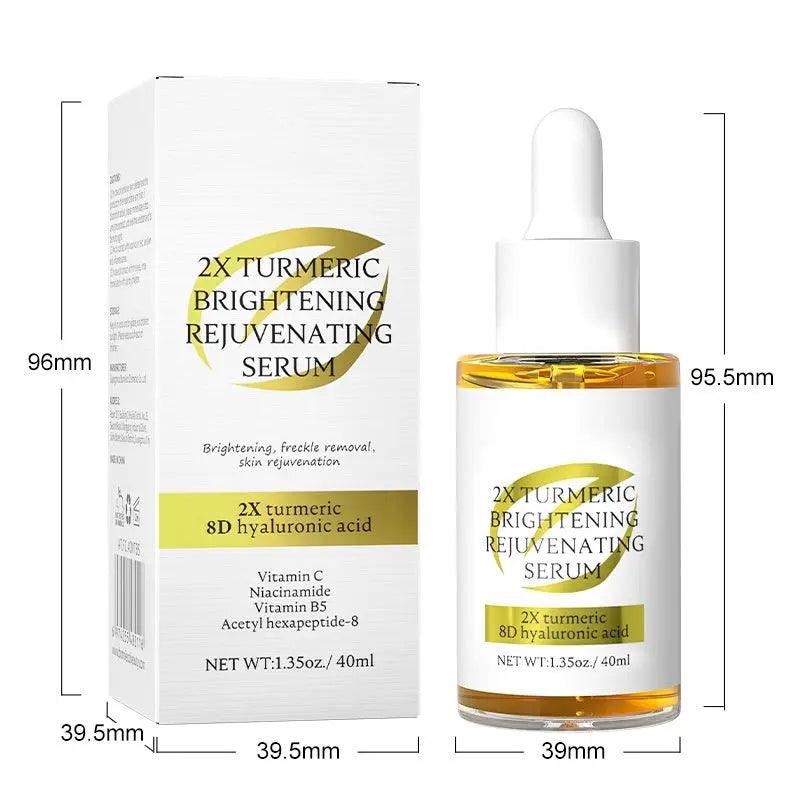 Skin rejuvenation treatment demonstrating the serum being massaged into skin