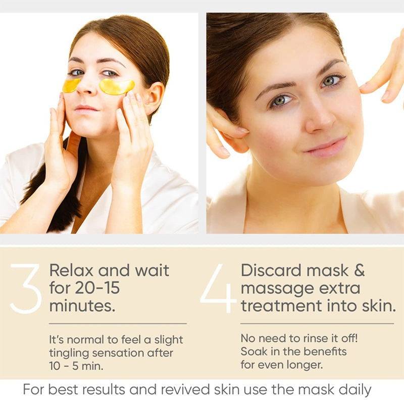 Gold infused eye masks as part of a luxury skincare routine