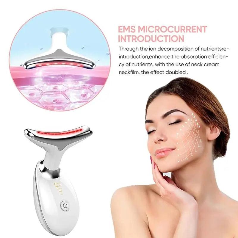 Ergonomic beauty device boosting collagen production