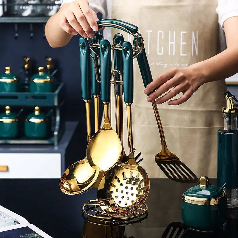 Heat-resistant silicone utensils ideal for modern kitchen cooking and serving