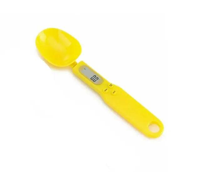 Digital weight measuring spoon with tare function