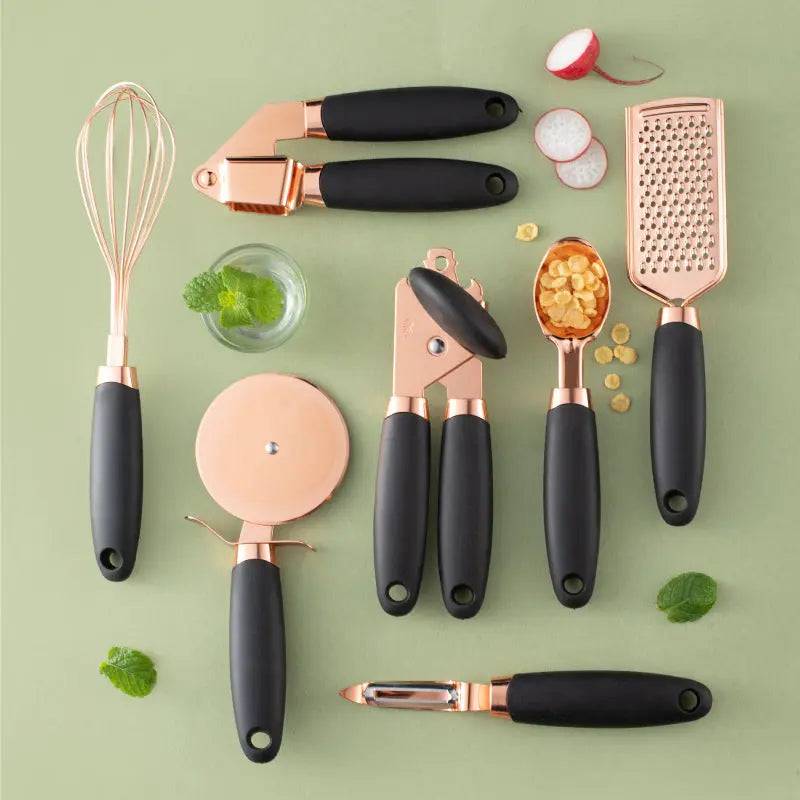 Kitchen peeler gadget with ergonomic handle for comfortable grip
