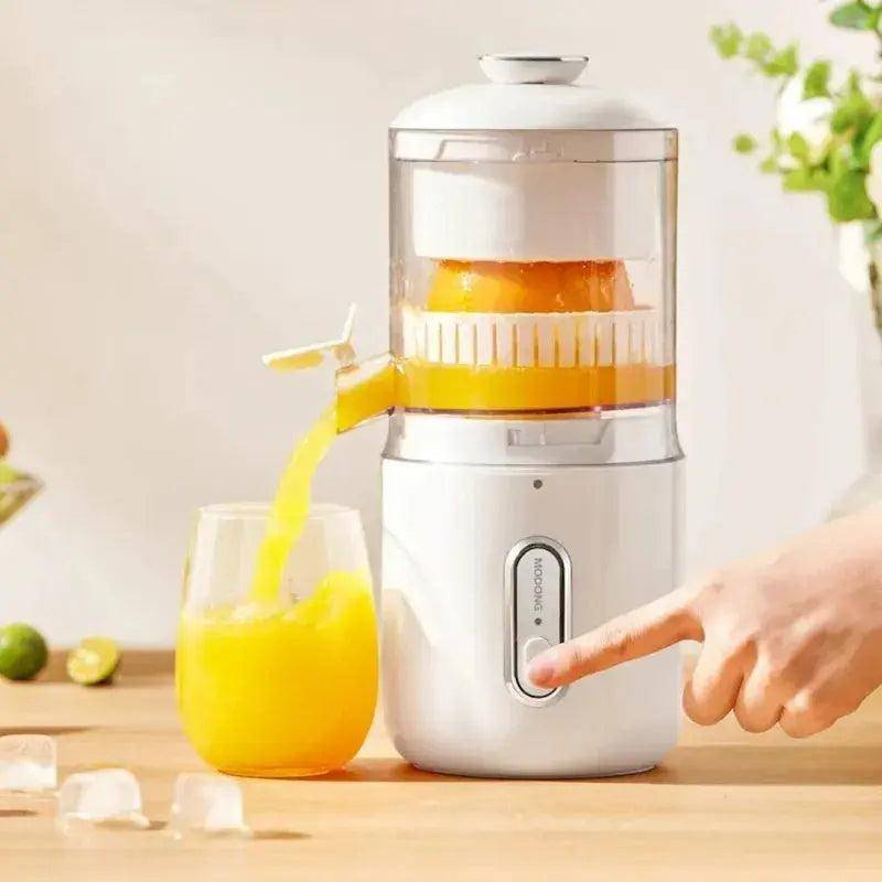 Wireless Electric Juicer in green color for convenient juicing