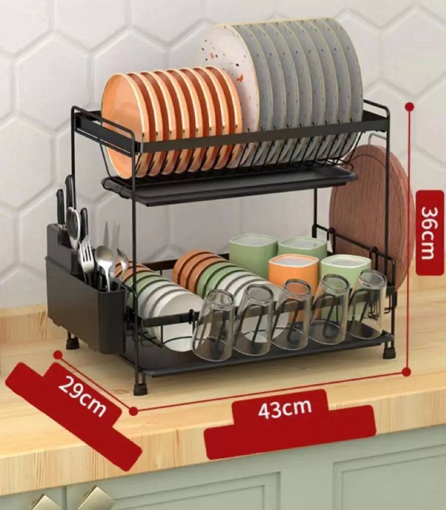 Multi-functional dish rack designed for modern kitchen organization