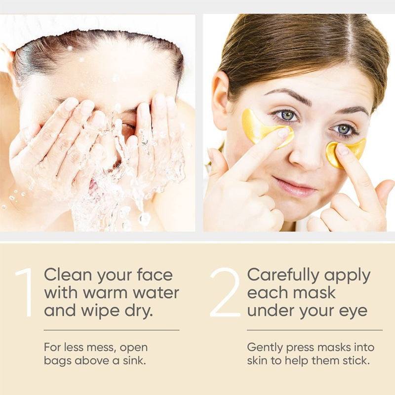 Under eye mask designed for puffy eyes treatment and skin tightening