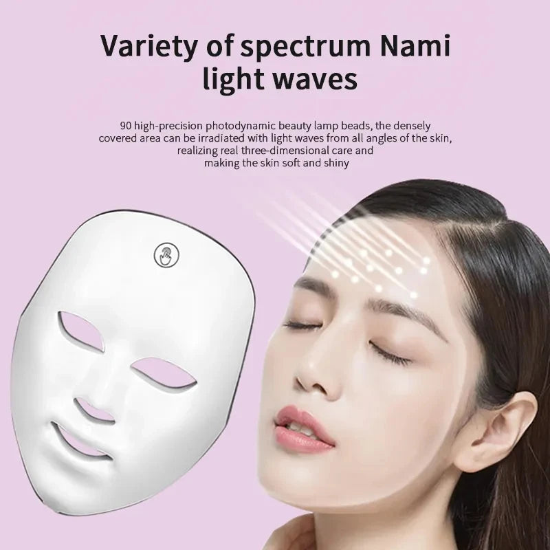 7 Colors Red Light Therapy Photo Mask Led Facial Mask For Anti-aging Skin Tightening Lifting Whitening Home Use Beauty Device Iris Essentials