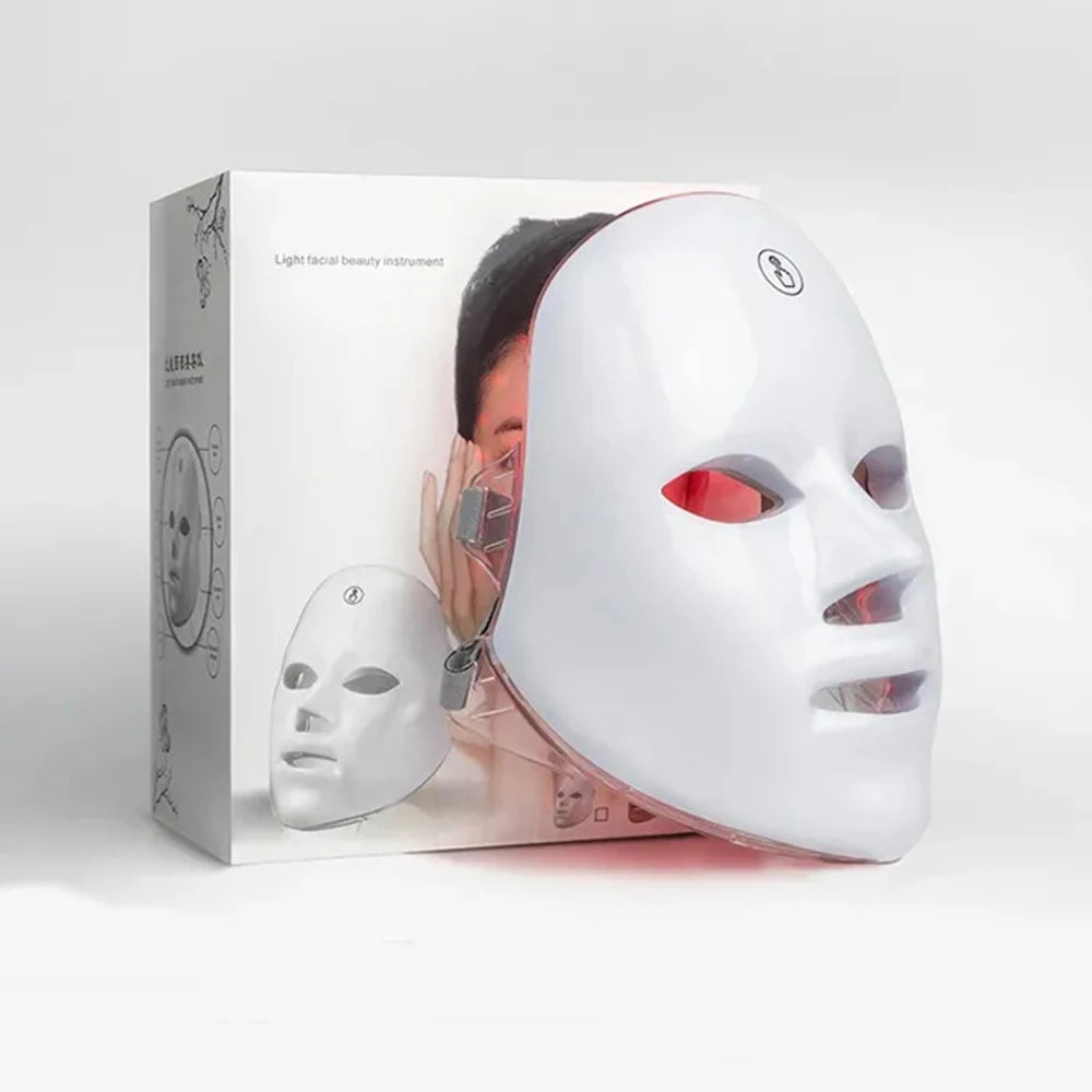 7 Colors Red Light Therapy Photo Mask Led Facial Mask For Anti-aging Skin Tightening Lifting Whitening Home Use Beauty Device Iris Essentials