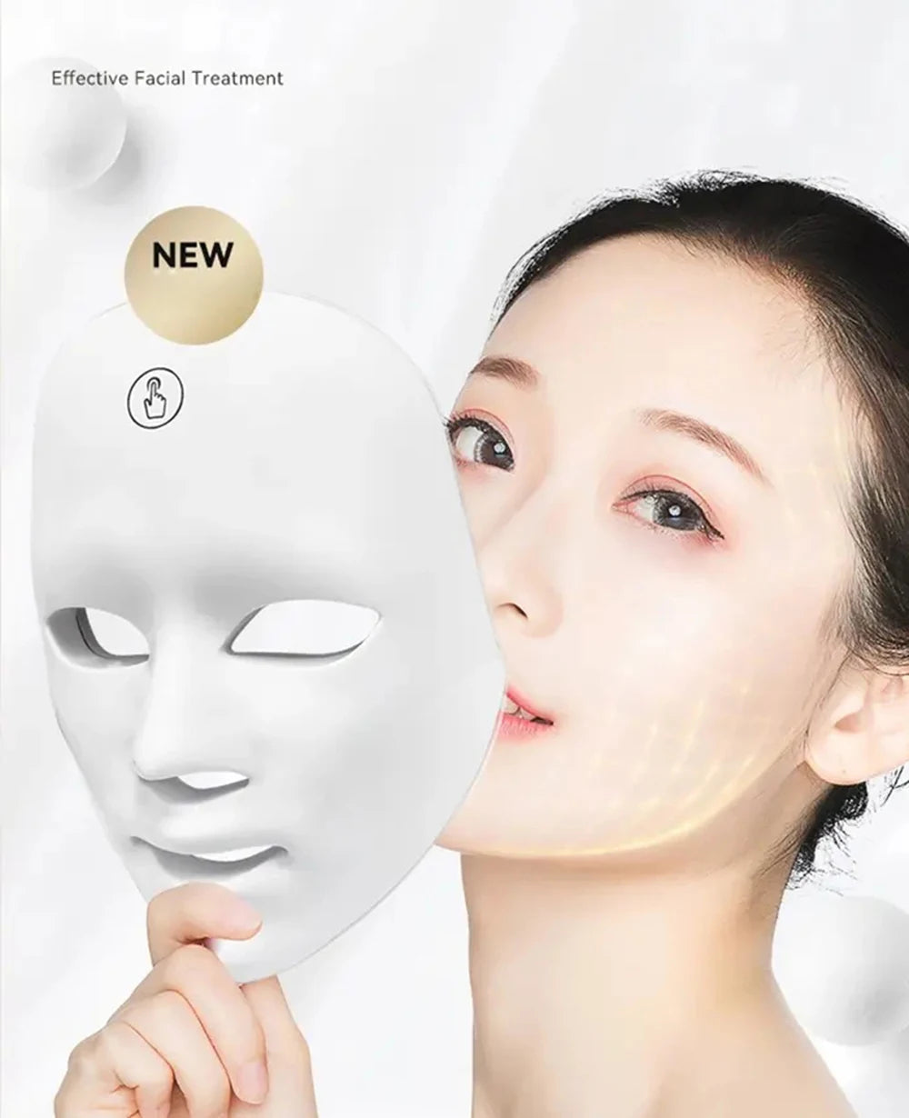 7 Colors Red Light Therapy Photo Mask Led Facial Mask For Anti-aging Skin Tightening Lifting Whitening Home Use Beauty Device Iris Essentials