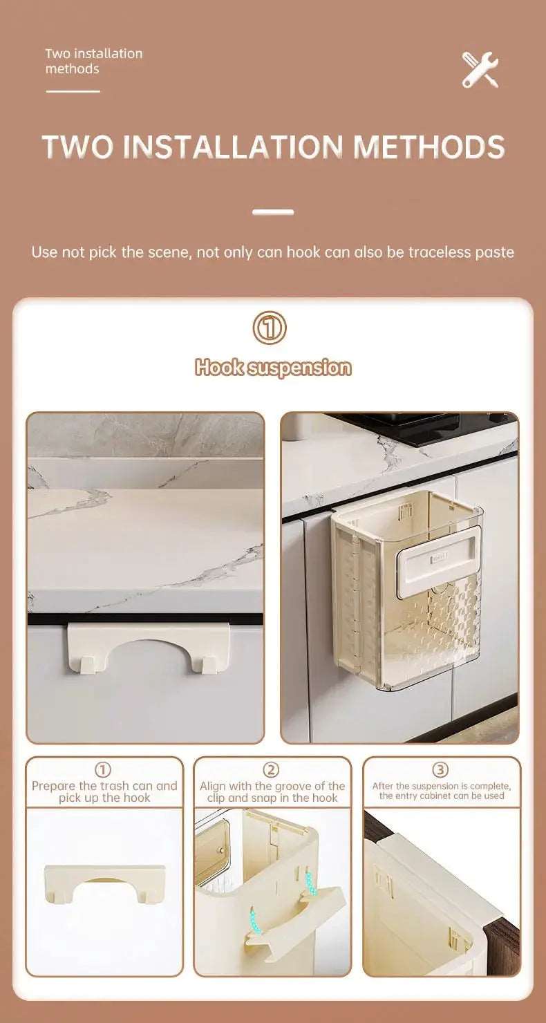 Versatile kitchen trash solution for all types of waste