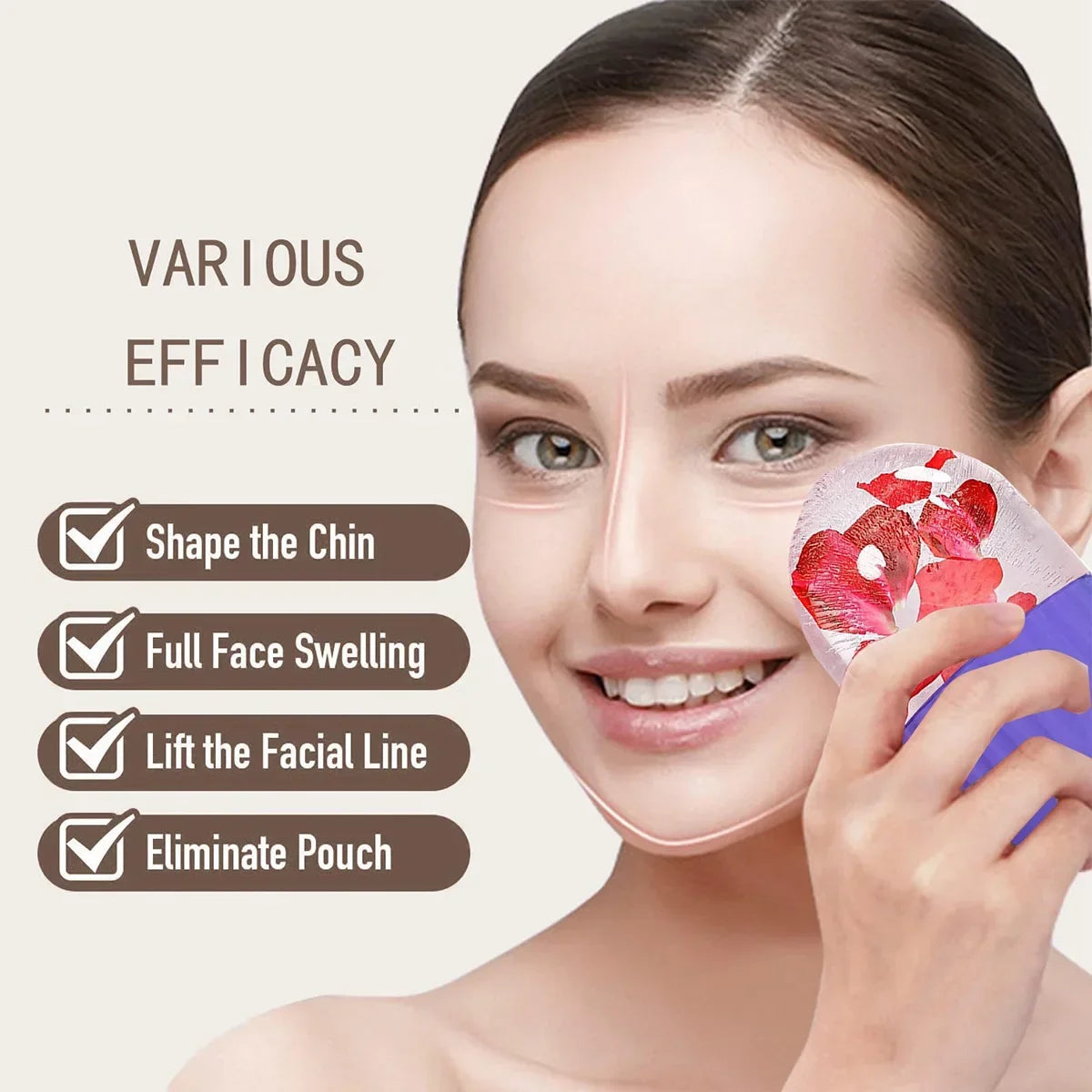 Silicone Ice Facial Roller Face Lifting Contouring Tools Ice Cube Trays Ice Globe Balls Eye Body Massager Beauty Skin Care Tool Iris Essentials