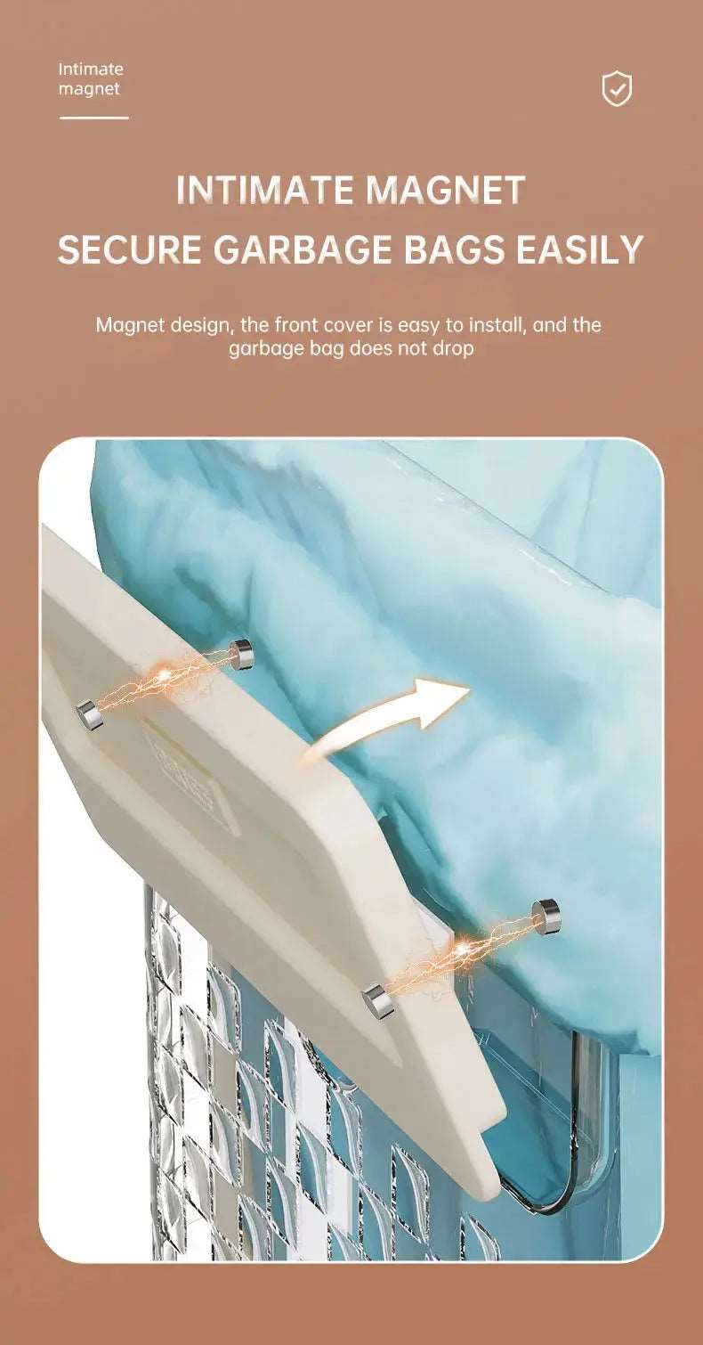 Foldable design of kitchen trash can saves valuable space