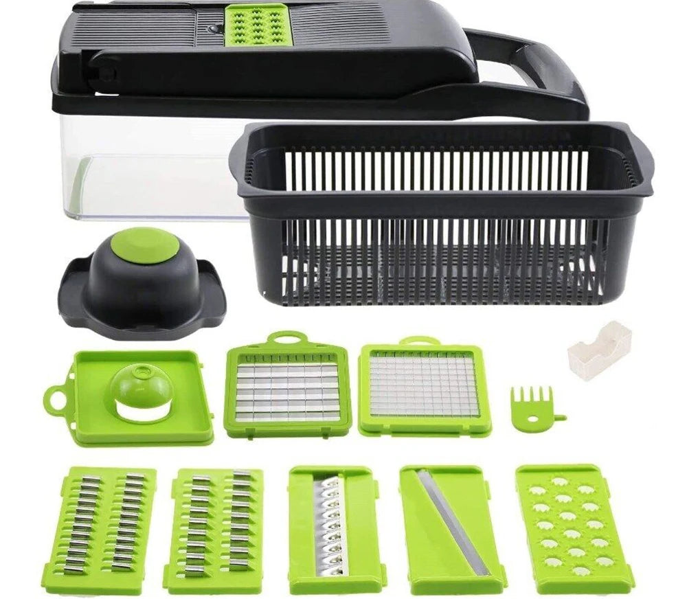 15 in 1 Vegetable Chopper, Salad Fruit Vegetable Food Chopper Slicer Peeler Iris Essentials