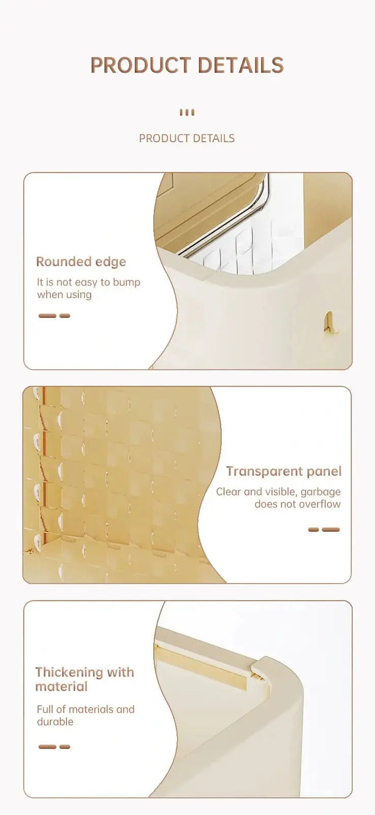 Foldable trash can that fits seamlessly into any decor