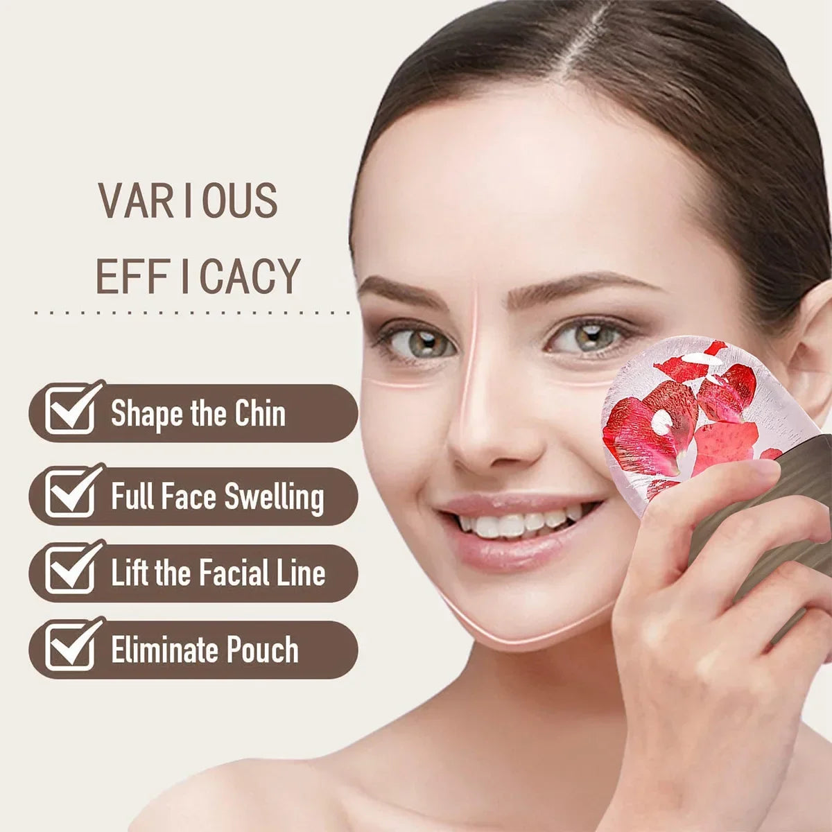 Silicone Ice Facial Roller Face Lifting Contouring Tools Ice Cube Trays Ice Globe Balls Eye Body Massager Beauty Skin Care Tool Iris Essentials