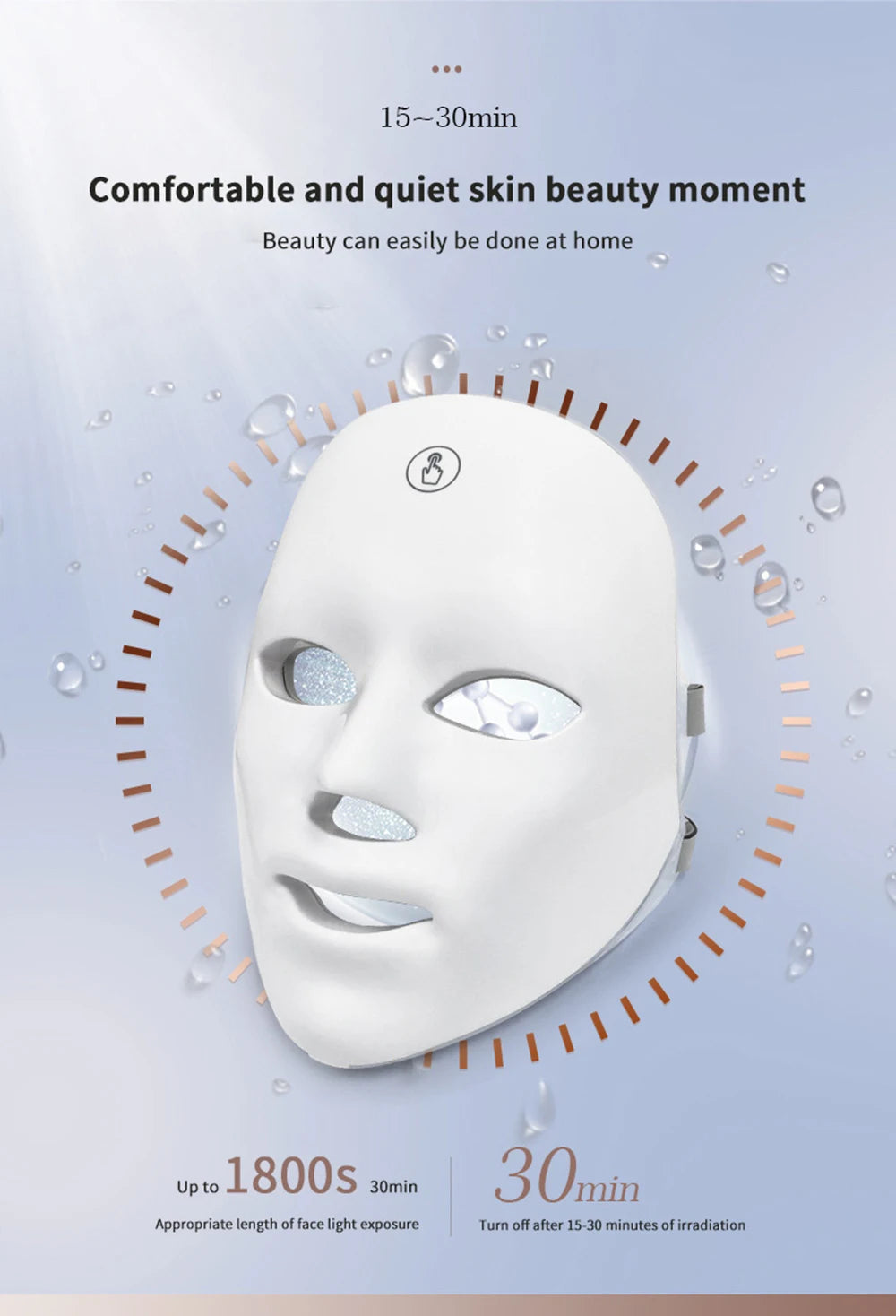 7 Colors Red Light Therapy Photo Mask Led Facial Mask For Anti-aging Skin Tightening Lifting Whitening Home Use Beauty Device Iris Essentials