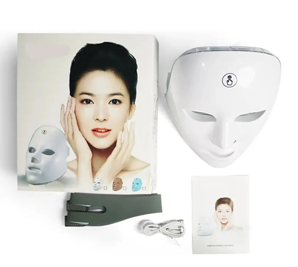 7 Colors Red Light Therapy Photo Mask Led Facial Mask For Anti-aging Skin Tightening Lifting Whitening Home Use Beauty Device Iris Essentials