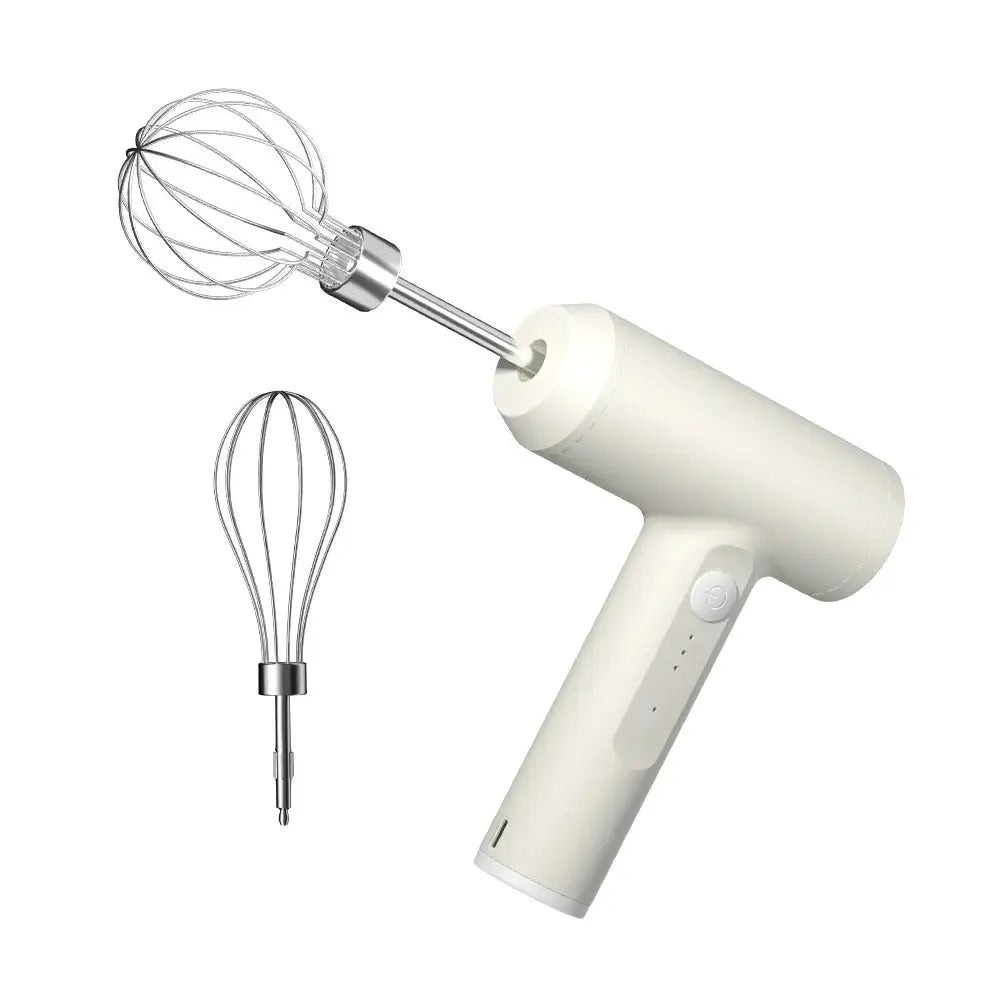 Close-up of the Electric egg beater demonstrating its powerful performance