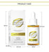 Brightening skin rejuvenation ingredients laid out on marble background
