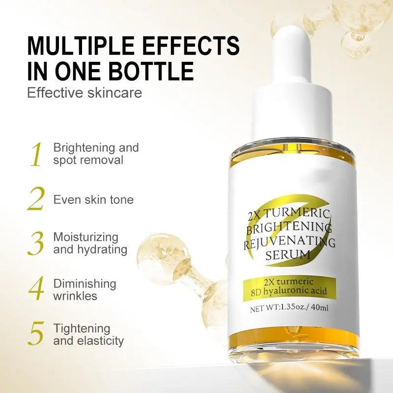 Close-up of turmeric skin benefits displayed in a skincare routine