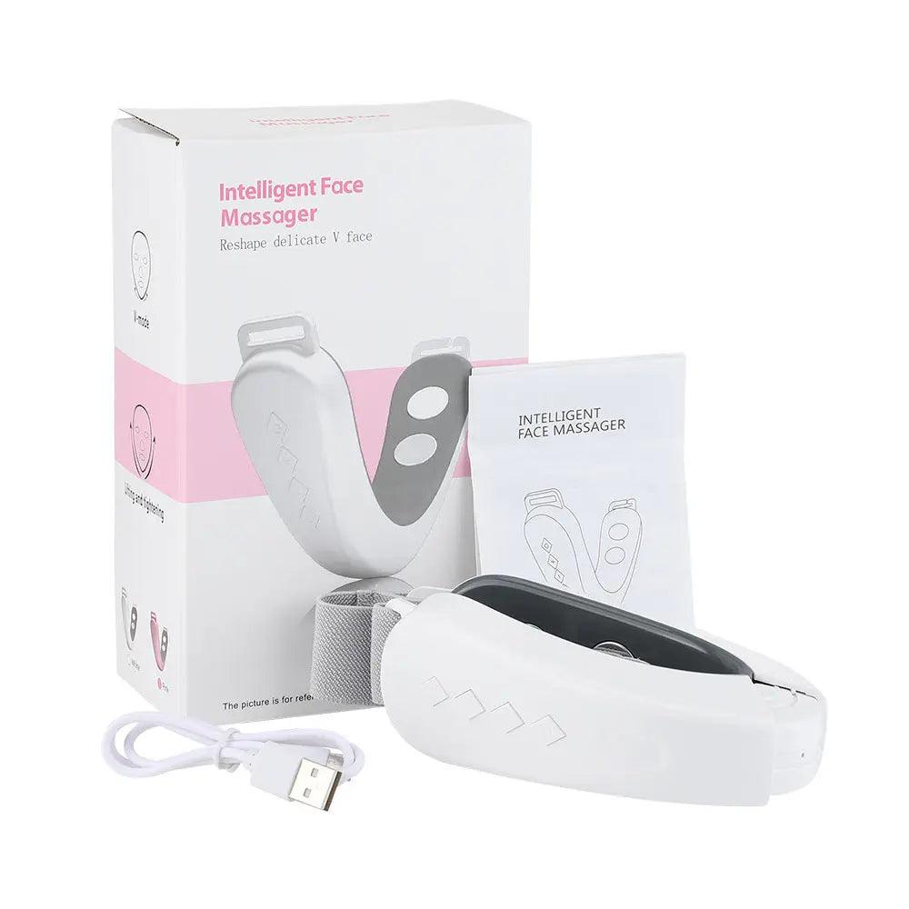 Facial lifting device promoting youthful contours