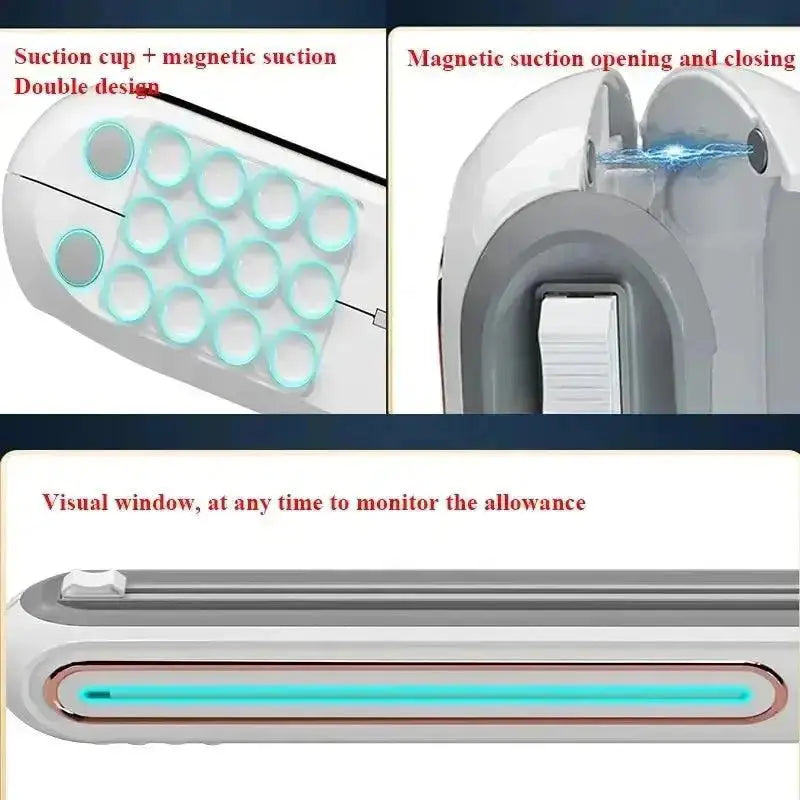 3 in 1 kitchen cling wrap dispenser with cutter for effortless food storage