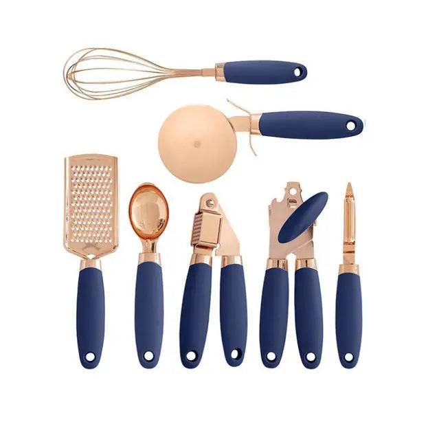 Easy to use peelers included in this essential kitchen tools set
