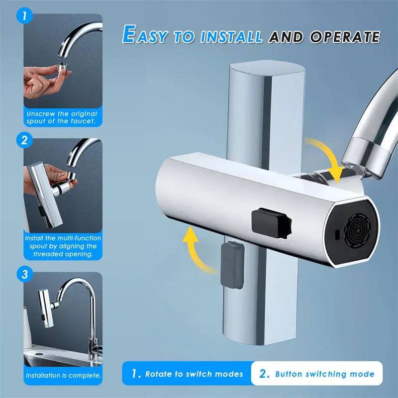 Elegant waterfall kitchen faucet in stylish brushed nickel