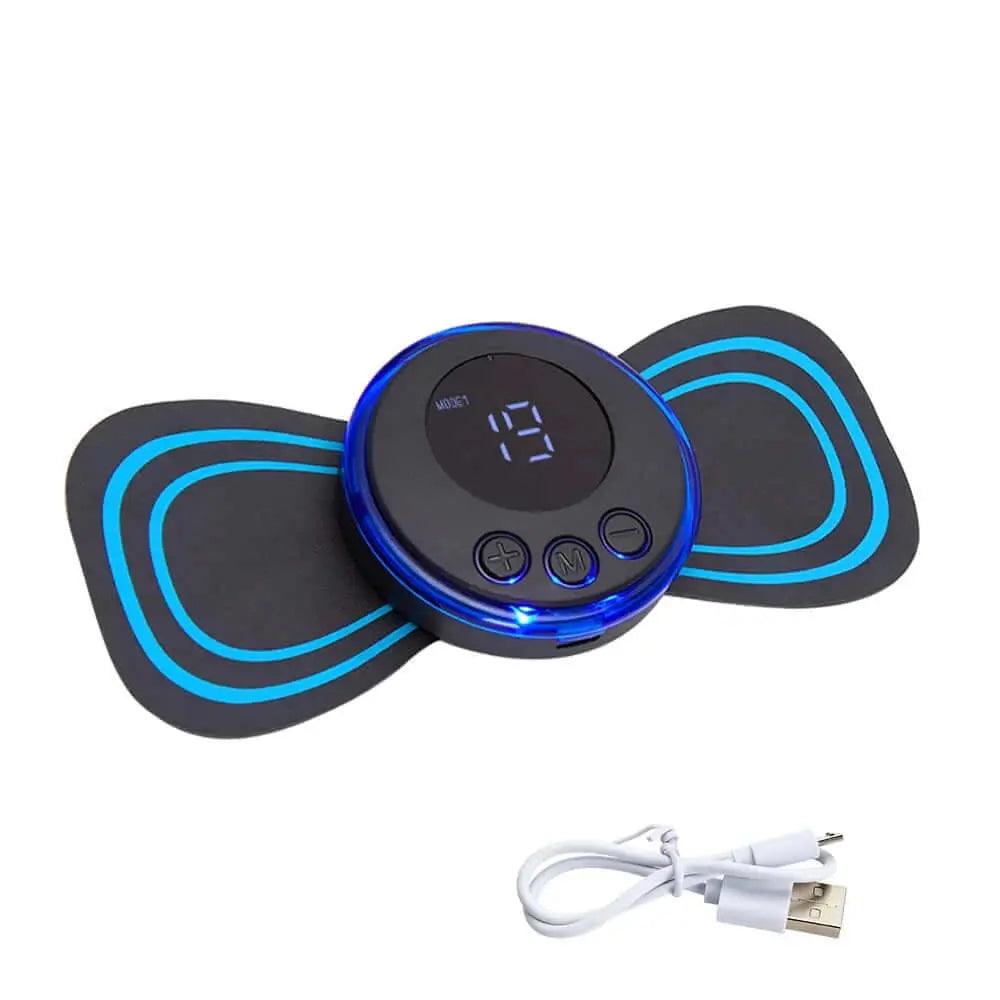 Home therapy for neck pain using electric neck massage device