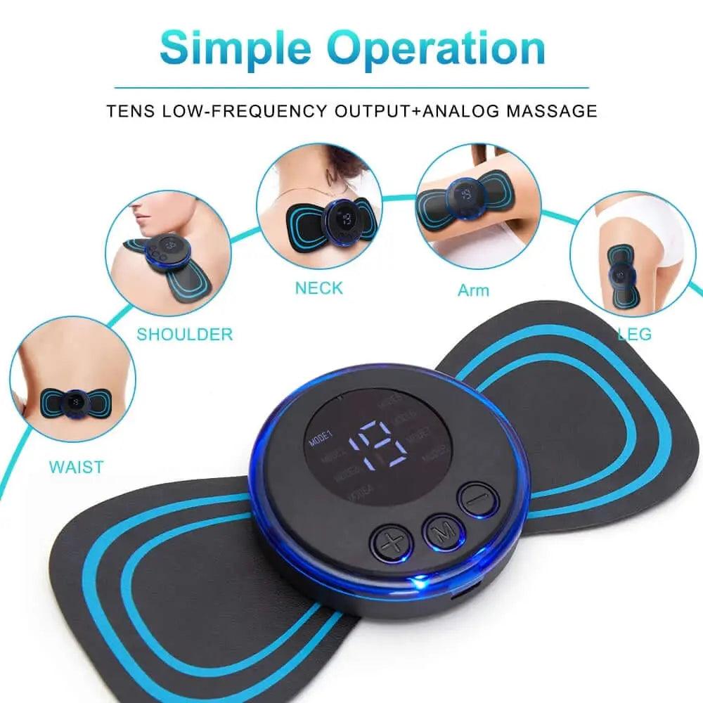 Portable neck massager designed for cervical pain relief
